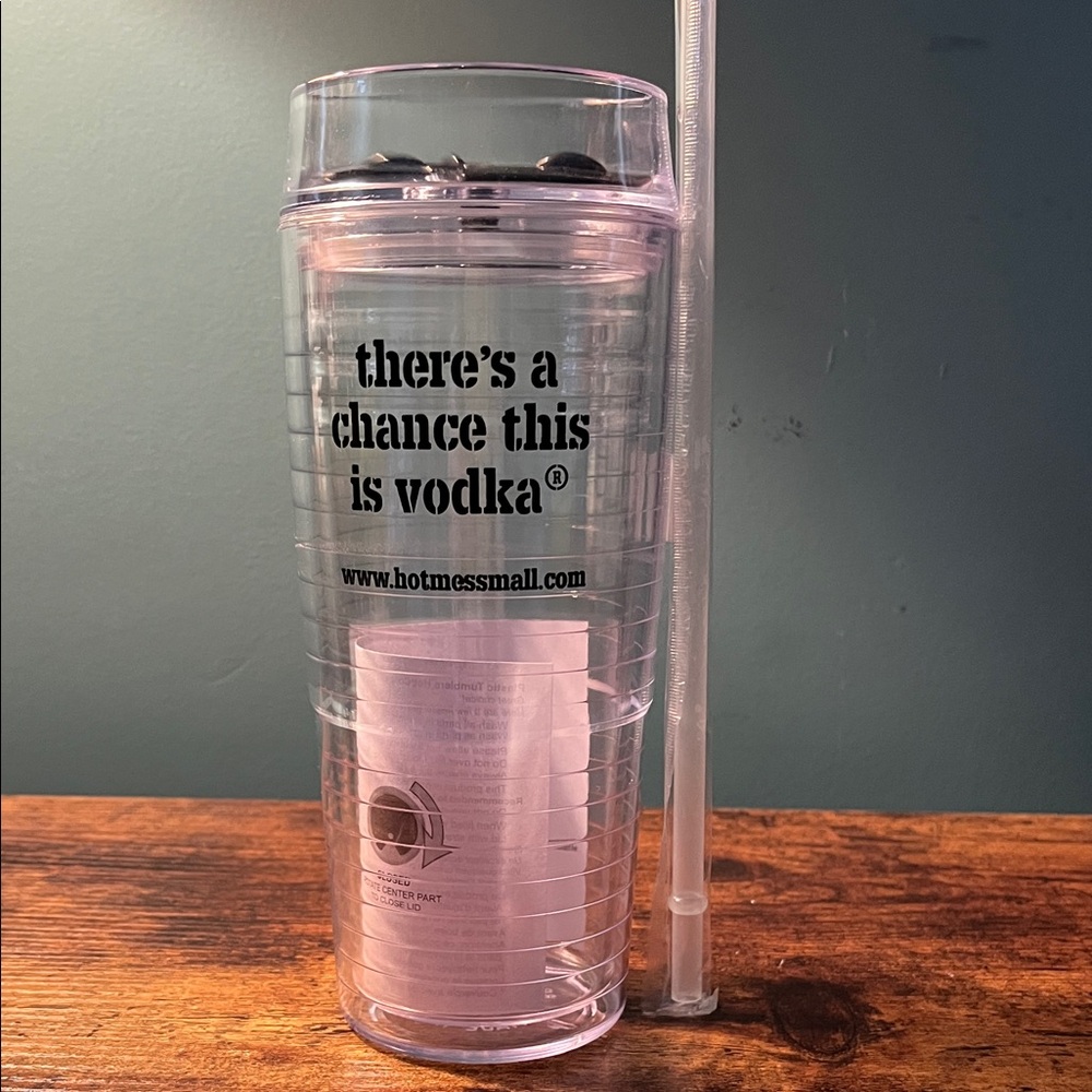 Insulated clear Tumbler with straw